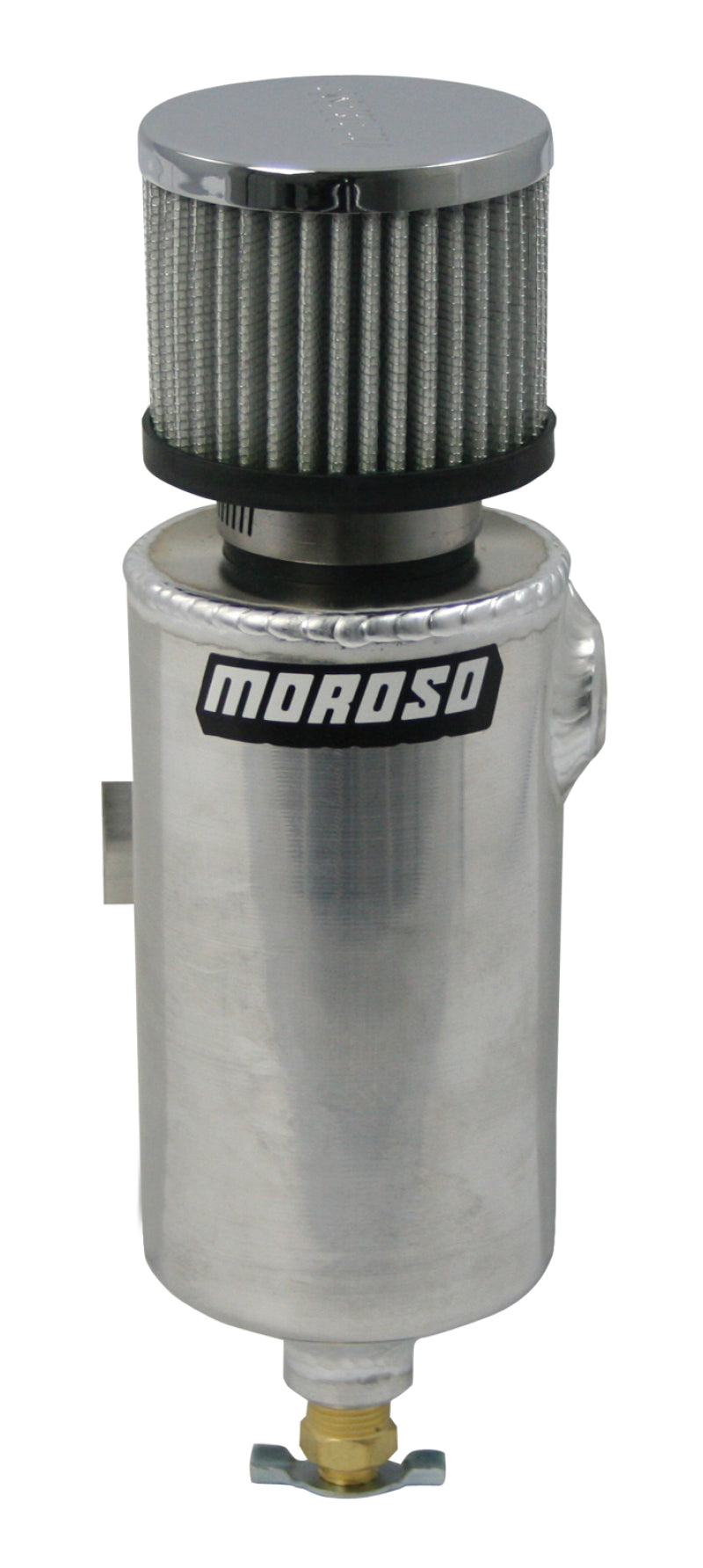 Moroso Breather Tank/Catch Can - 1/2in NPT Female Fitting - Roll Bar Mount - Aluminum