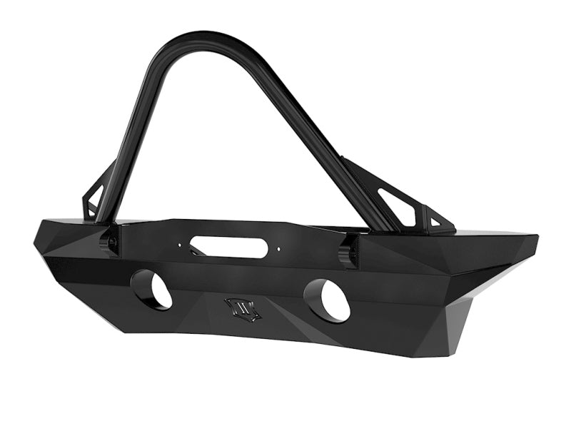ICON 07-18 Jeep Wrangler JK Pro Series Mid Width Front Recessed Winch Bumper w/Stinger/Tabs ICON