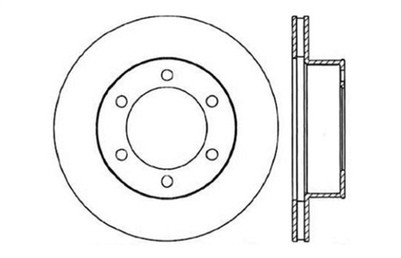 StopTech 95-03 Toyota Tacoma (6 Lug) / 96-00 4Runner Front Right Slotted & Drilled Rotor Stoptech