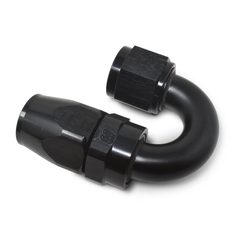 Russell Performance -10 AN Black 180 Degree Full Flow Swivel Hose End