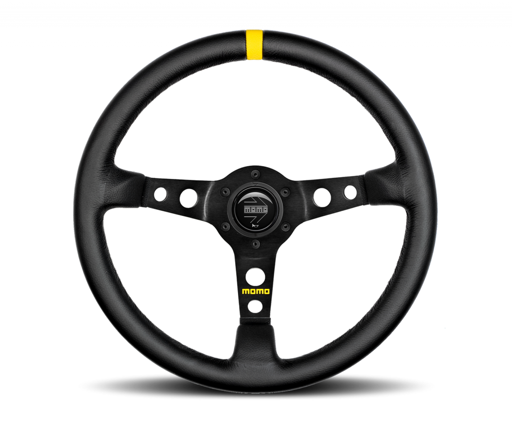 MOMO MOD.07 350mm Black Leather Steering Wheel (R1905/35L)