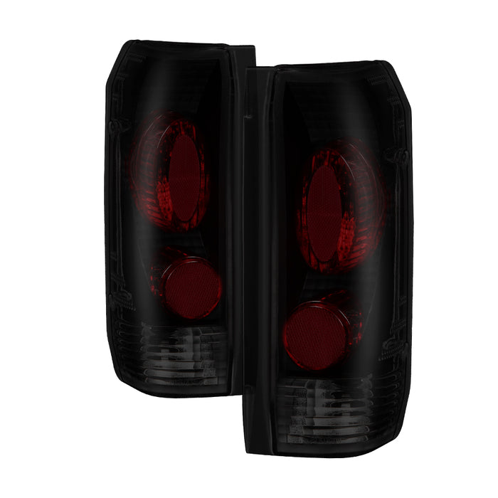 Xtune Ford F-150/F-250/F-350 87-96 Euro Style Tail Lights - Black Smoked ALT-JH-FF15089-BSM - eliteracefab.com