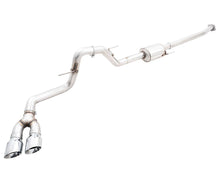 Load image into Gallery viewer, AWE 0FG 21+ Ford F150 Dual Side Exit Cat-Back Exhaust- 4.5in Chrome Silver Tips - eliteracefab.com