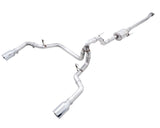 AWE 0FG 21+ Ford F150 Dual Split Rear Exhaust - 5in Chrome Silver Tips