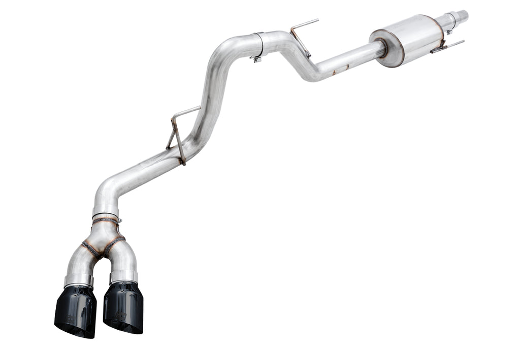 AWE Tuning 2015+ Ford F-150 0FG Single Exit Performance Exhaust System w/4.5in Diamond Black Tips - eliteracefab.com