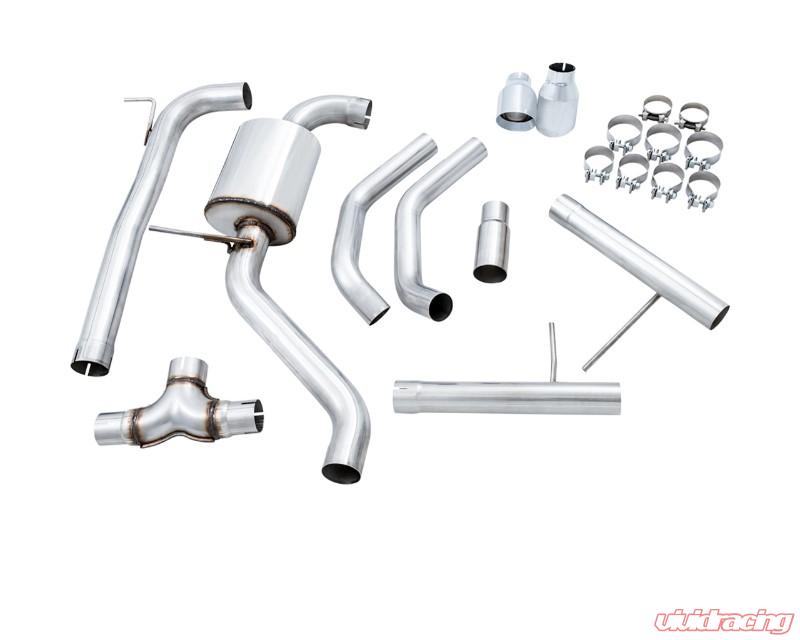 AWE Tuning 18-19 Volkswagen Jetta GLI Mk7 Track Edition Exhaust - Diamond Black Tips (Fits OEM DP) - eliteracefab.com