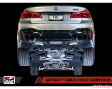 Load image into Gallery viewer, AWE Tuning 18-19 BMW F90 M5 SwitchPatch Cat-Back Exhaust- Black Diamond Tips - eliteracefab.com