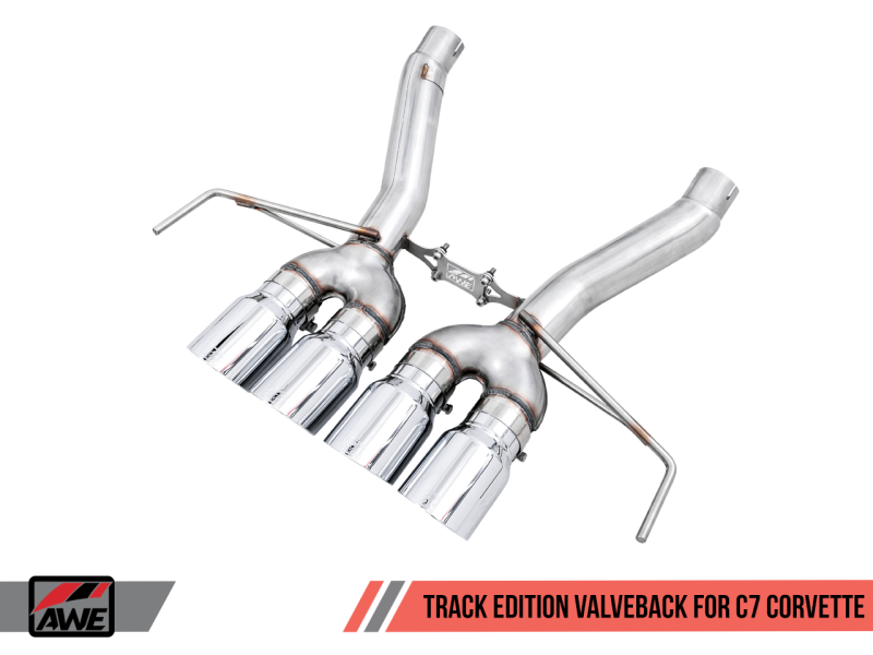 Corsa 06-13 Chevy Corvette C6 Z06 7.0L / 09-13 ZR1 6.2L Black PVD AxleBack Exhaust w/4.5in Twin Tips - eliteracefab.com