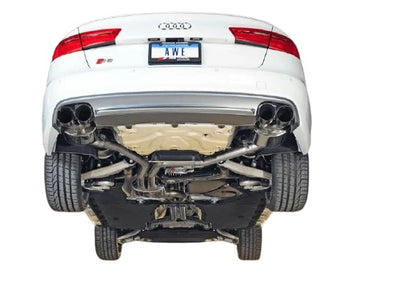 AWE Tuning Audi C7 / C7.5 S6 4.0T Touring Edition Exhaust - Diamond Black Tips - eliteracefab.com
