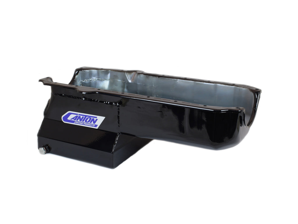 Canton 13-120BLK Oil Pan Small Block Chevy Pre-1980 Deep T Sump Drag Race Pan - eliteracefab.com