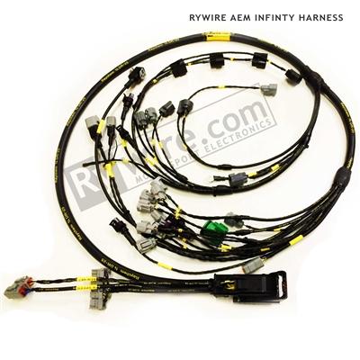 Rywire Honda B-Series AEM Infinity 508 MS Engine Harness w/K20 Coils/OBD2 Alt/EV14 Inj (Adapter Req) - eliteracefab.com