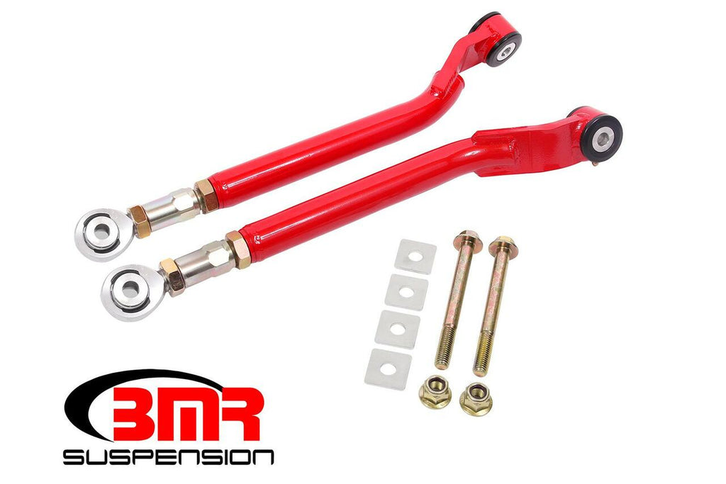 BMR TOE RODS REAR ON-CAR ADJUSTABLE DELRIN/ROD END COMBO RED (2008+ CHALLENGER) - eliteracefab.com