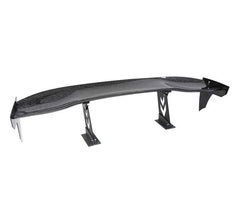 NRG Carbon Fiber Glass 59 Inch Universal Rear Spoiler Arrow Cut Out Stands and NRG logo End Plates - eliteracefab.com