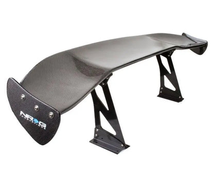 NRG Carbon Fiber 69 Inch Universal Rear Spoiler with Logo - eliteracefab.com