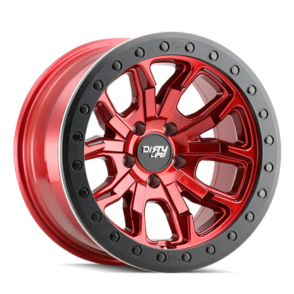 Dirty Life 9303 DT-1 17x9 / 5x127 BP / -12mm Offset / 78.1mm Hub Crimson Candy Red Wheel Dirty Life