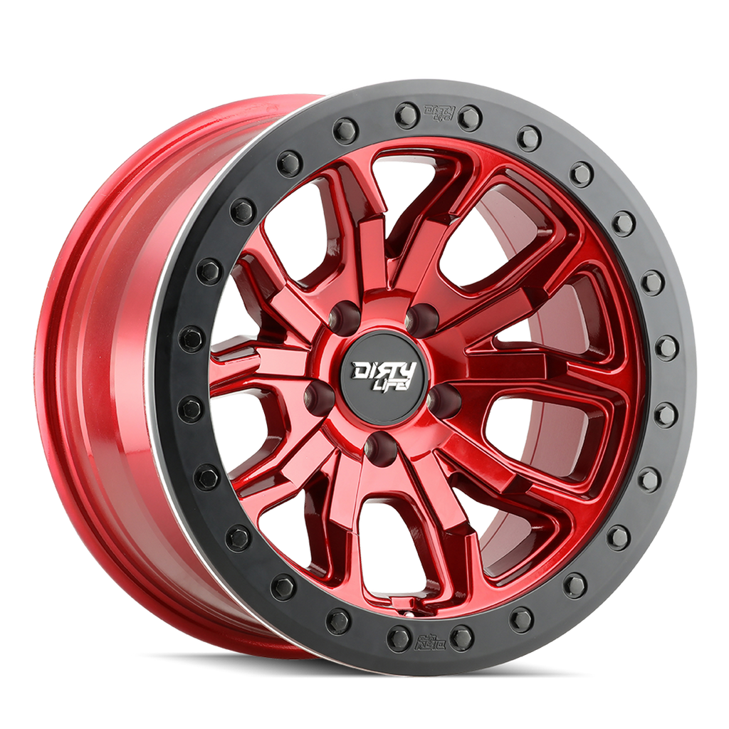 Dirty Life 9303 DT-1 17x9 / 5x127 BP / -12mm Offset / 78.1mm Hub Crimson Candy Red Wheel