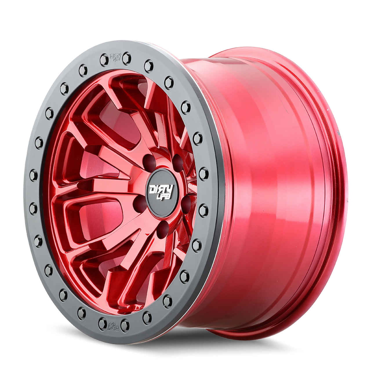 Dirty Life 9303 DT-1 17x9 / 5x127 BP / -12mm Offset / 78.1mm Hub Crimson Candy Red Wheel Dirty Life