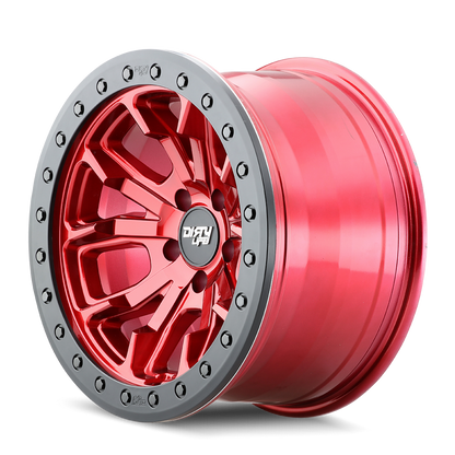 Dirty Life 9303 DT-1 17x9 / 5x127 BP / -12mm Offset / 78.1mm Hub Crimson Candy Red Wheel Dirty Life