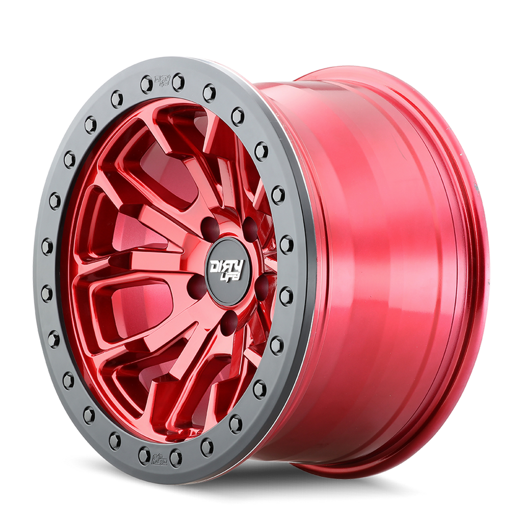 Dirty Life 9303 DT-1 17x9 / 5x127 BP / -12mm Offset / 78.1mm Hub Crimson Candy Red Wheel