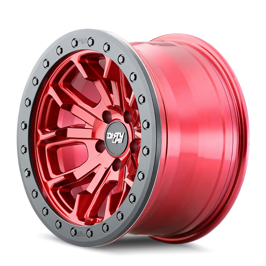 Dirty Life 9303 DT-1 17x9 / 6x139.7 BP / -12mm Offset / 106mm Hub Crimson Candy Red Wheel