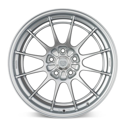 Enkei NT03+M 18x9.5 5x114.3 40mm Offset 72.6mm Bore Silver Wheel G35/350z - eliteracefab.com