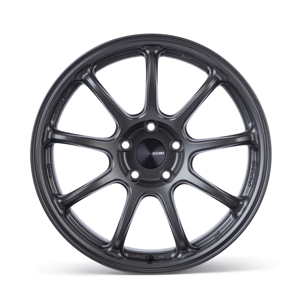 Enkei PF09 18x9 5x100 42mm Offset 75mm Bore Matte Gunmetal Wheel - eliteracefab.com