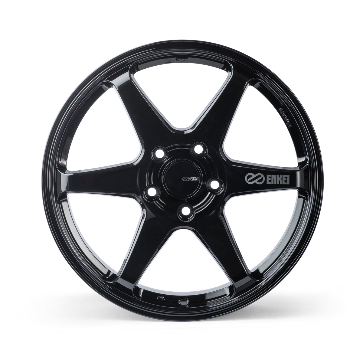 Enkei T6R 18x8 40mm Offset 5x114.3 Bolt Pattern 72.6 Bore Gloss Black Wheel - eliteracefab.com