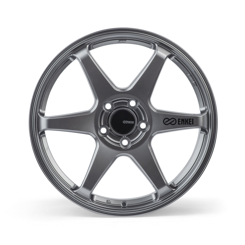 Enkei T6R 18x9.5 38mm Offset 5x114.3 Bolt Pattern 72.6 Bore Matte Gunmetal Wheel - eliteracefab.com