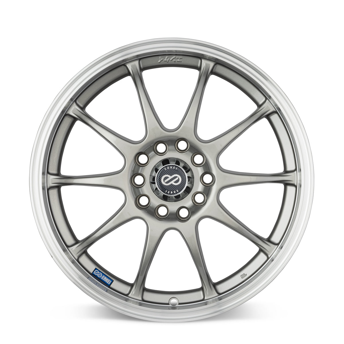 Enkei J10 15x6.5 4x100/108 38mm Offset 72.6mm Bore Dia Silver w/ Machined Lip Wheel - eliteracefab.com