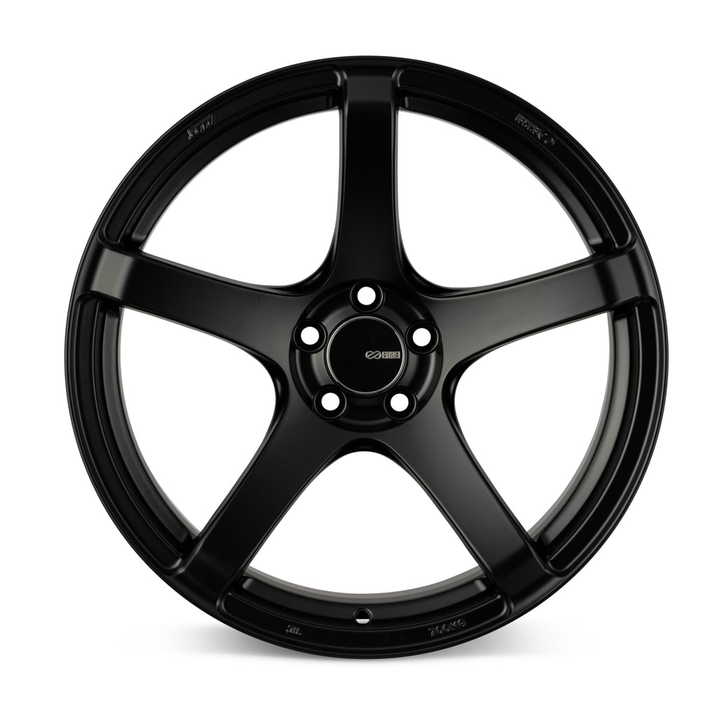 Enkei Kojin 18x9.5 45mm Offset 5x100 Bolt Pattern 72.6mm Bore Dia Matte Black Wheel - eliteracefab.com