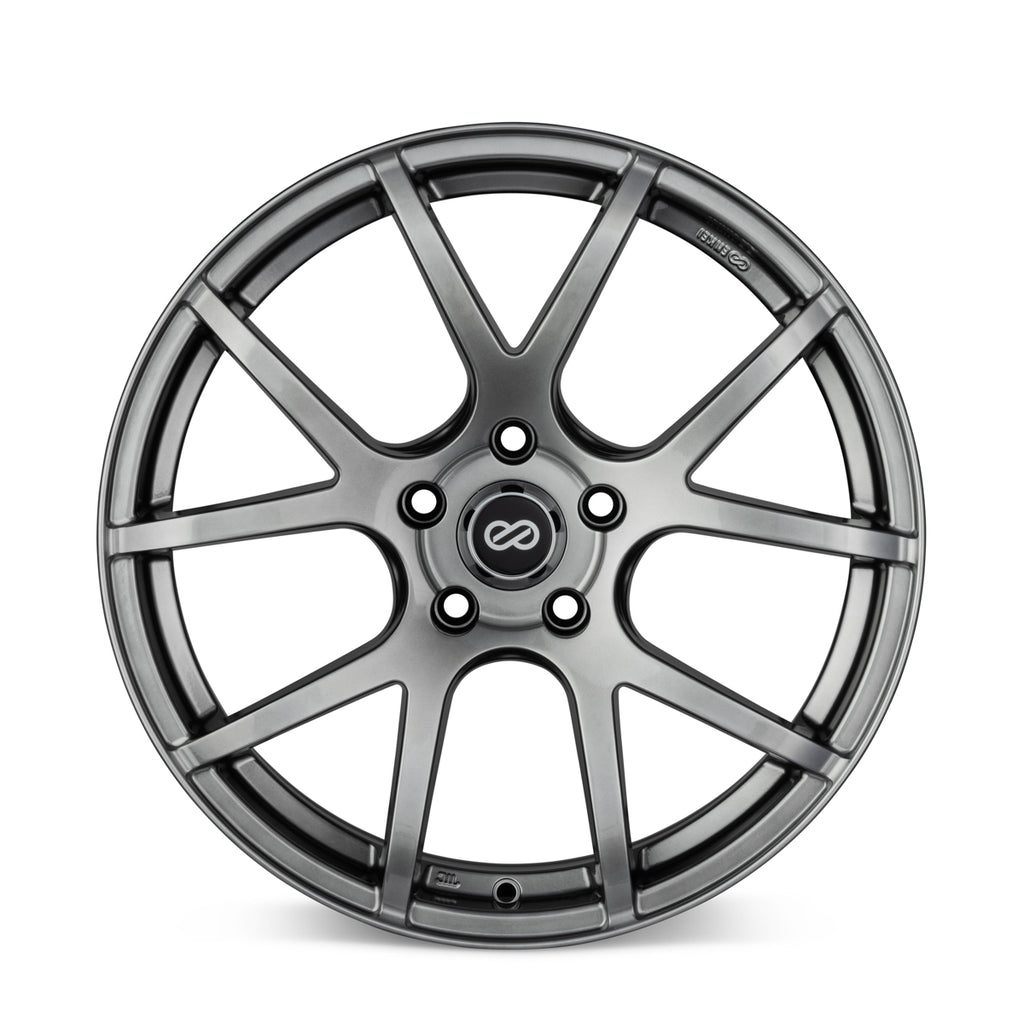 Enkei M52 18x8 40mm Offset 5x110 Bolt Pattern 72.6mm Bore Dia Hyper Black Wheel - eliteracefab.com