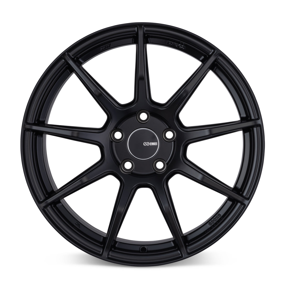 Enkei Raijin 19x9.5 35mm Offset 5x114.3 Bolt Pattern 72.6 Bore Dia Black Wheel - eliteracefab.com