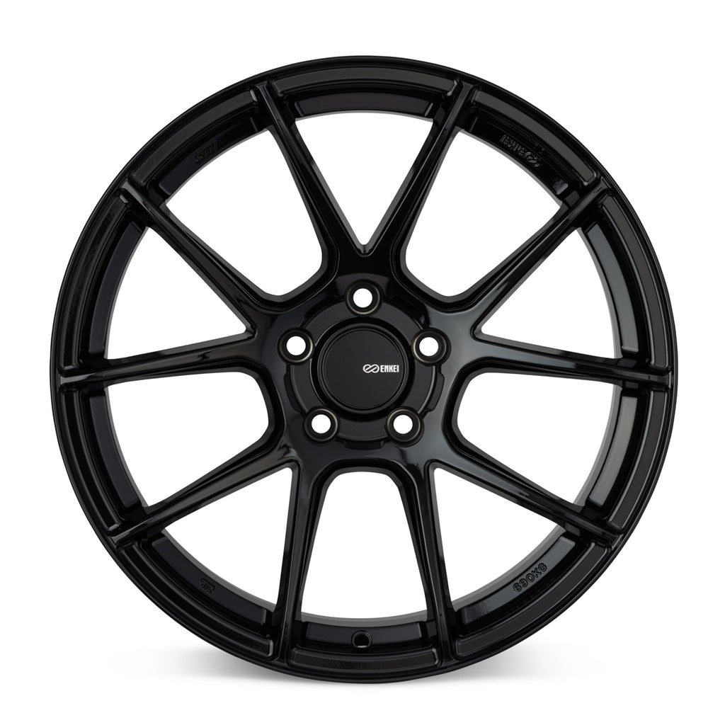 Enkei TS-V 17x8 5x100 45mm Offset 72.6mm Bore Gloss Black Wheel - eliteracefab.com