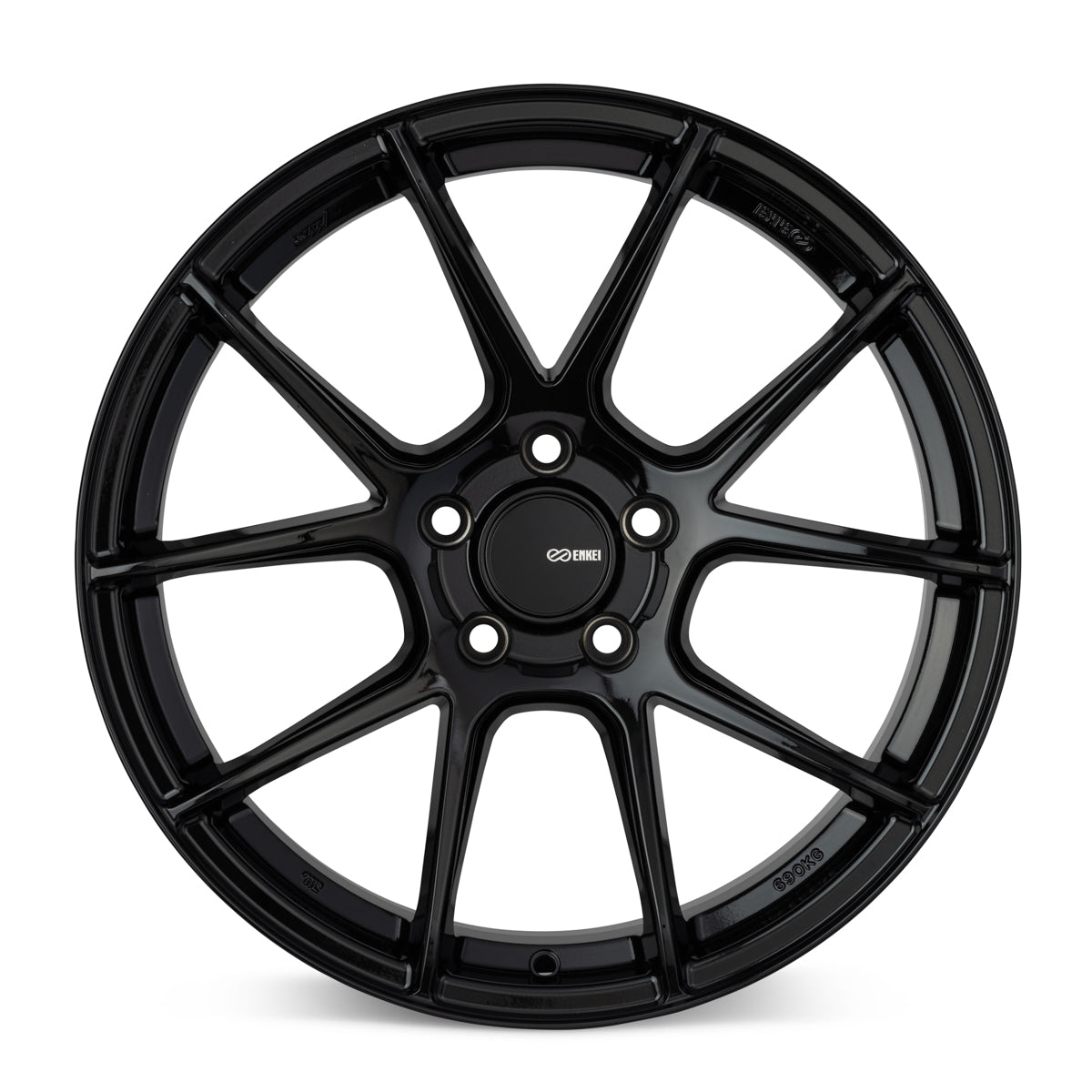 Enkei TS-V 18x8 5x112 45mm Offset 72.6mm Bore Gloss Black Wheel - eliteracefab.com