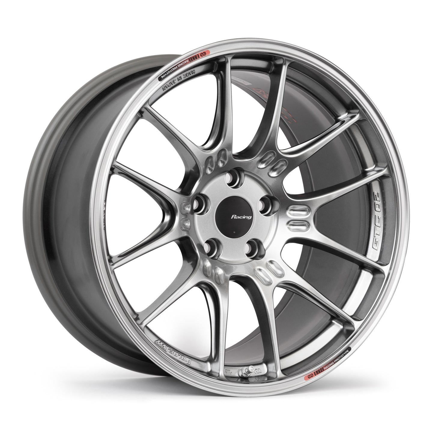 Enkei GTC02 18x9.5 5x114.3 15mm Offset 75mm Bore Hyper Silver Wheel