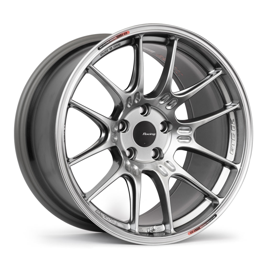 Enkei GTC02 18x10.5 5x114.3 15mm Offset 75mm Bore Hyper Silver Wheel - eliteracefab.com