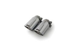 Remus Stainless Steel 102mm Straight Cut Chrome Tail Pipe Set (Quad Tips) - eliteracefab.com