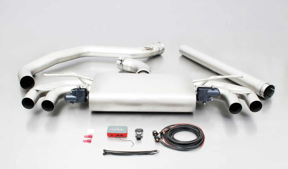 Remus 2016 Volkswagen Golf R 2.0L Mk VII Cat-Back Exhaust w/Straight Chrome Tail Pipe Set - eliteracefab.com