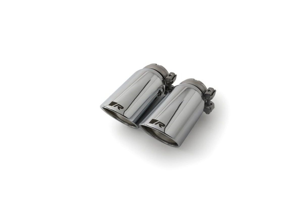 Remus Stainless Steel 102mm Short Style Angled Straight Cut Chrome Tail Pipe Set (Quad Tips) - eliteracefab.com