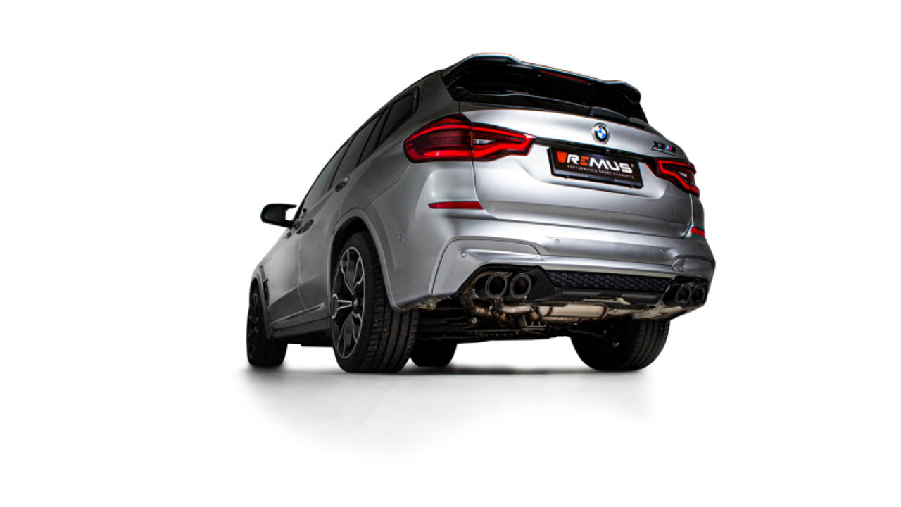 Remus BMW X3 M Competition F97 (S58B30A w/GPF) Axle Back Exhaust w/Chrome Tail Pipe Set - eliteracefab.com