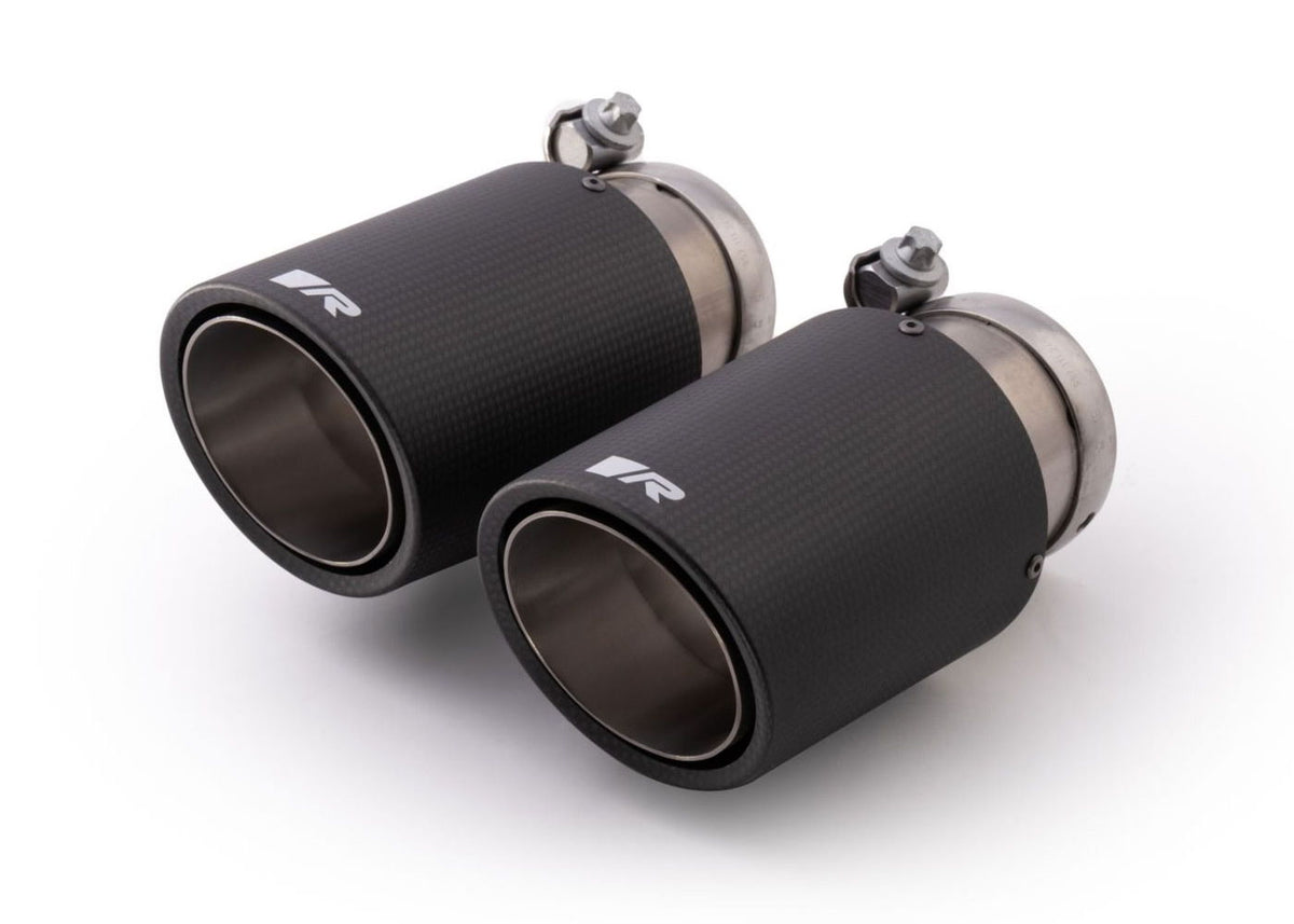 Remus Carbon 84mm Angled Titanium Internals w/Adjustable Clamp Tail Pipe Set (Quad Tips) - eliteracefab.com