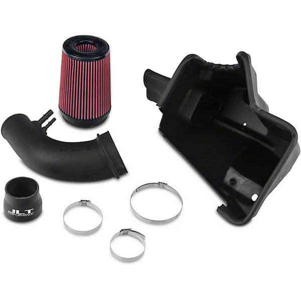 JLT 15-17 Ford Mustang V6 Black Textured Cold Air Intake Kit w/Red Filter - eliteracefab.com