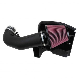 JLT 11-14 Ford Mustang GT (w/Cobra Jet Intake Manifold) Black Text CAI Kit w/Red Filter - Tune Req - eliteracefab.com