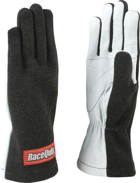 RaceQuip Black Basic Race Glove - Medium - eliteracefab.com