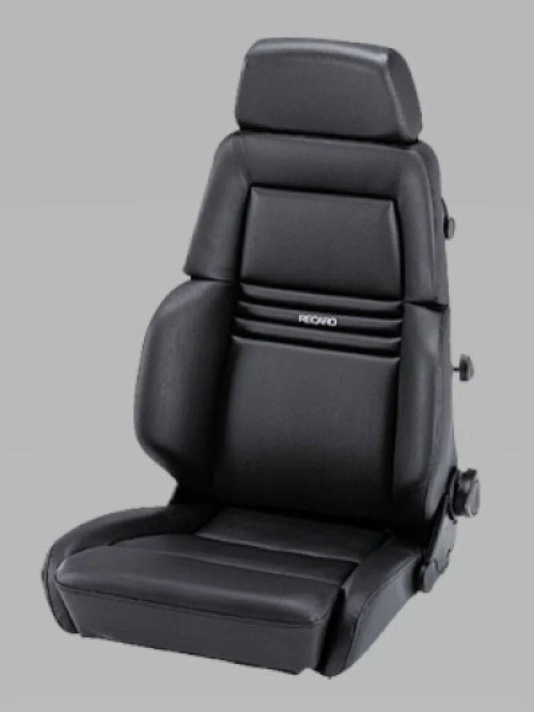 Recaro Sportster CS Driver Seat - Black Vinyl/Suede Grey - eliteracefab.com