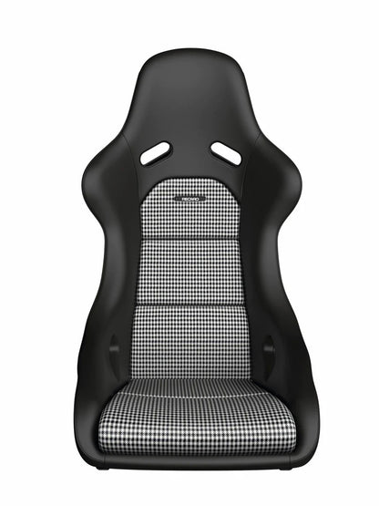 Recaro Classic Pole Position ABE Seat - Black Leather/Pepita Fabric - eliteracefab.com