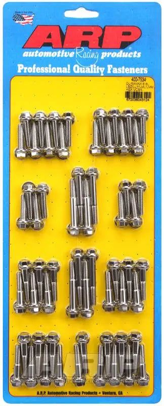 ARP Duramax 6.6L LBZ/LLY/LML/LMM Hex Valve Cover Bolt Kit - Polished Stainless Steel.