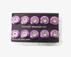 NRG Purple Fender Washer Kit with Rivets for Plastic Universal - eliteracefab.com