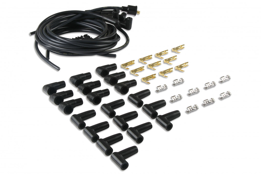 ACCEL Spark Plug Wire Set- 8mm - Black Wire with Black 90 Deg Boots - eliteracefab.com