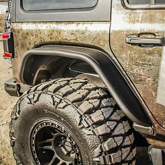 Westin/Snyper 18-20 Jeep Wrangler Tube Fenders - Rear - Textured Black - eliteracefab.com